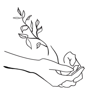 a hand holding a plant