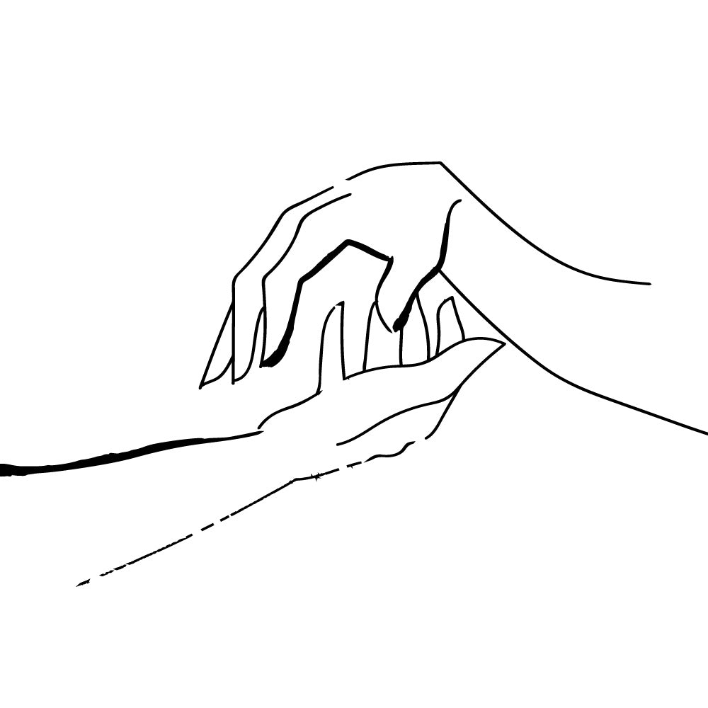 two hands supporting each other