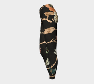 black and gold color palette with dragonflies and butterflies throughout
