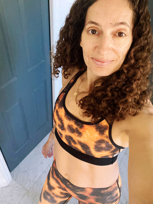 Leopard Floral high waisted compression leggings