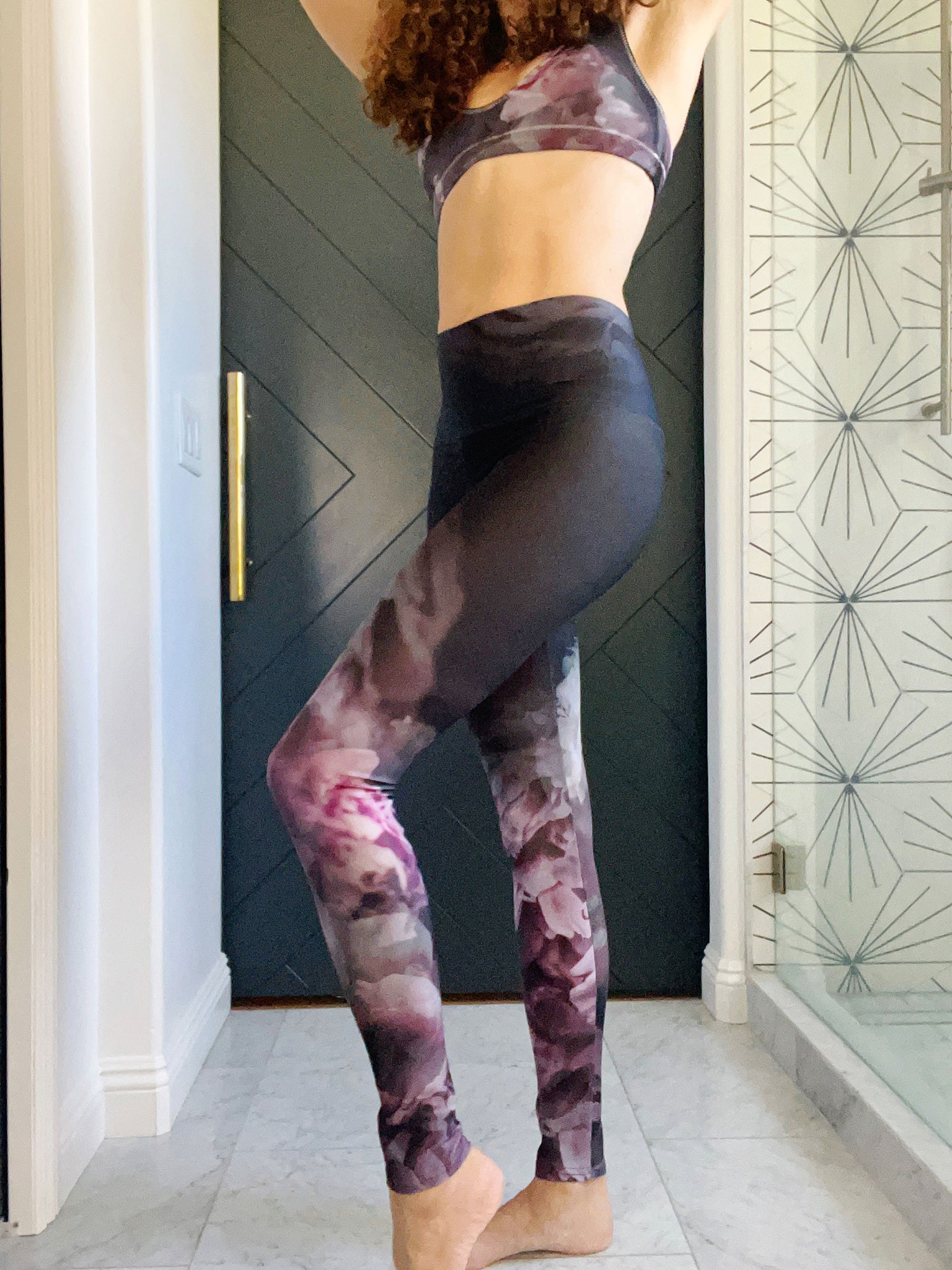 Peonies at Night Legging Set