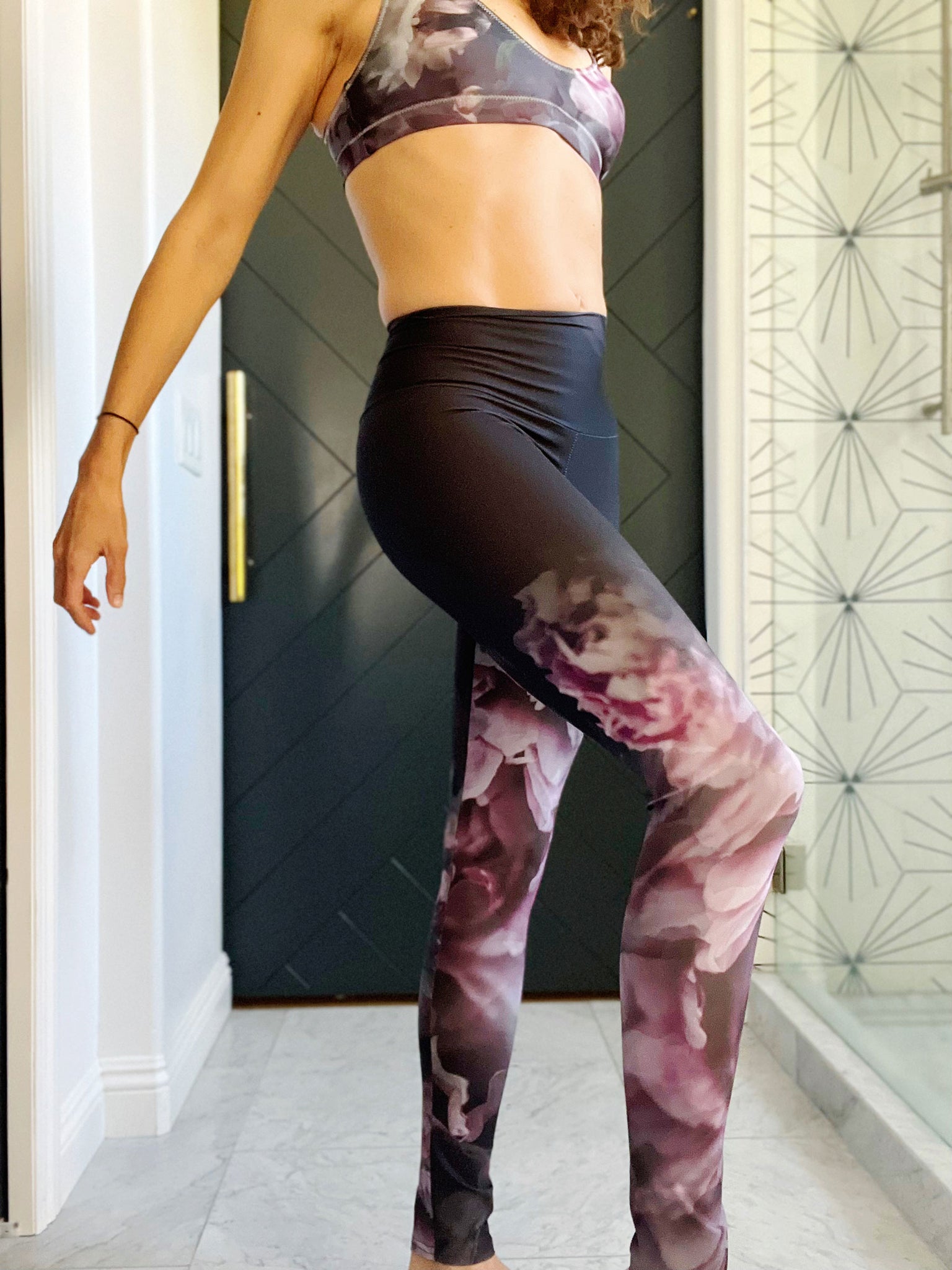 Peonies at Night Legging Set
