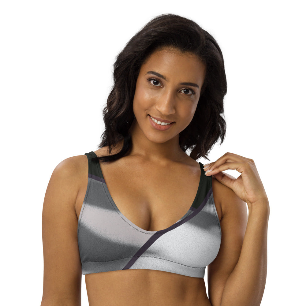 Black and White Color Block Bralette