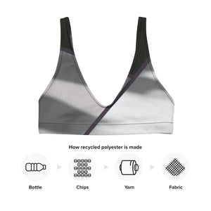Black and White Color Block Bralette