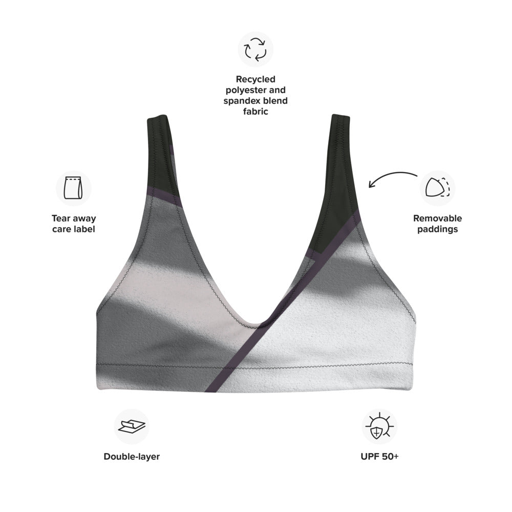 Black and White Color Block Bralette