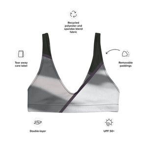 Black and White Color Block Bralette