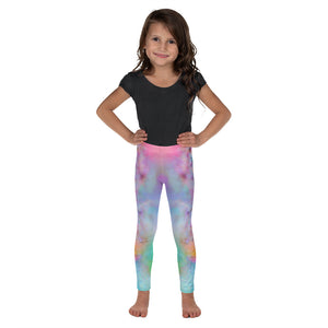 a playful pink candy inspired print adorn these little kids leggings 