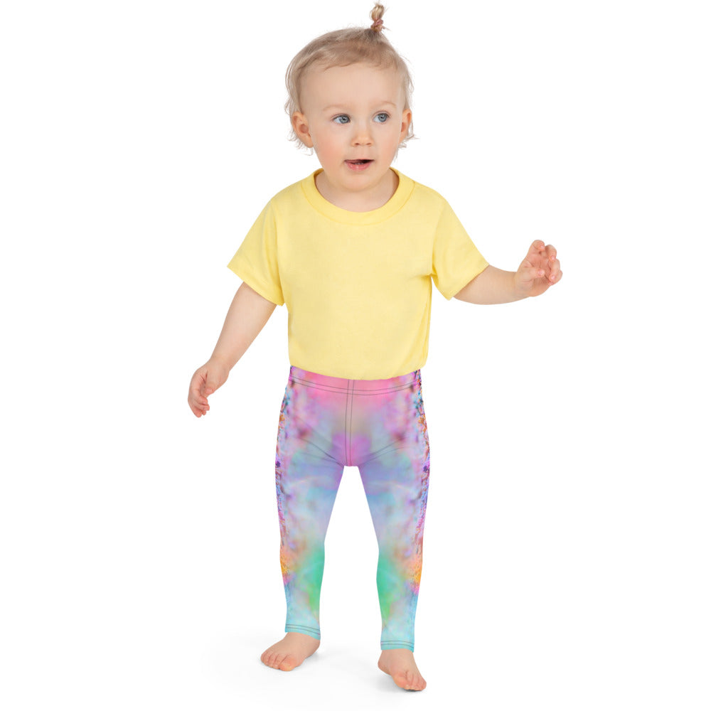 a playful pink candy inspired print adorn these baby leggings 