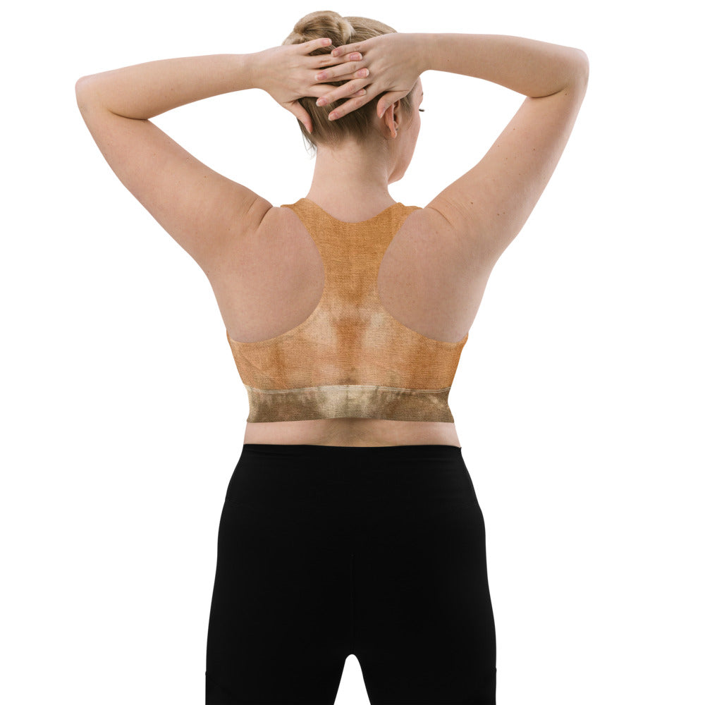 Moss and Sand Tie Dye Sports Bra