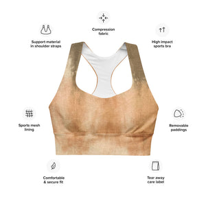 Moss and Sand Tie Dye Sports Bra