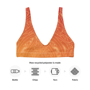 Orange Ombre Art Deco sports bra – Sweat Goddess