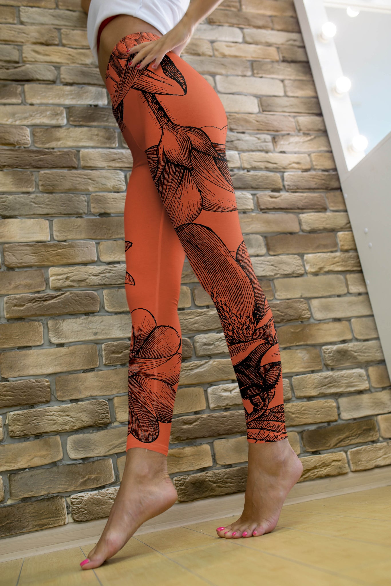 Red Floral Legging