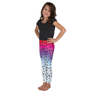 Unique blend of vibrant colors and bugs make these kids leggings one of a kind.