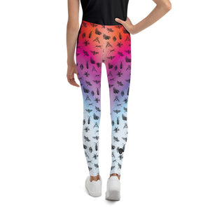 This vibrant blend of colors and bugs make for a one of a kind style on these big kids leggings.