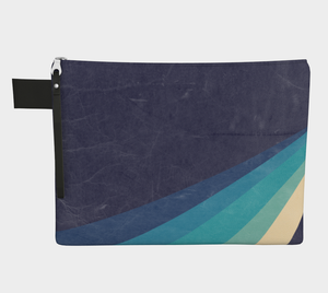 Our luxe zipper pouch featuring our signature blue mod color blocking